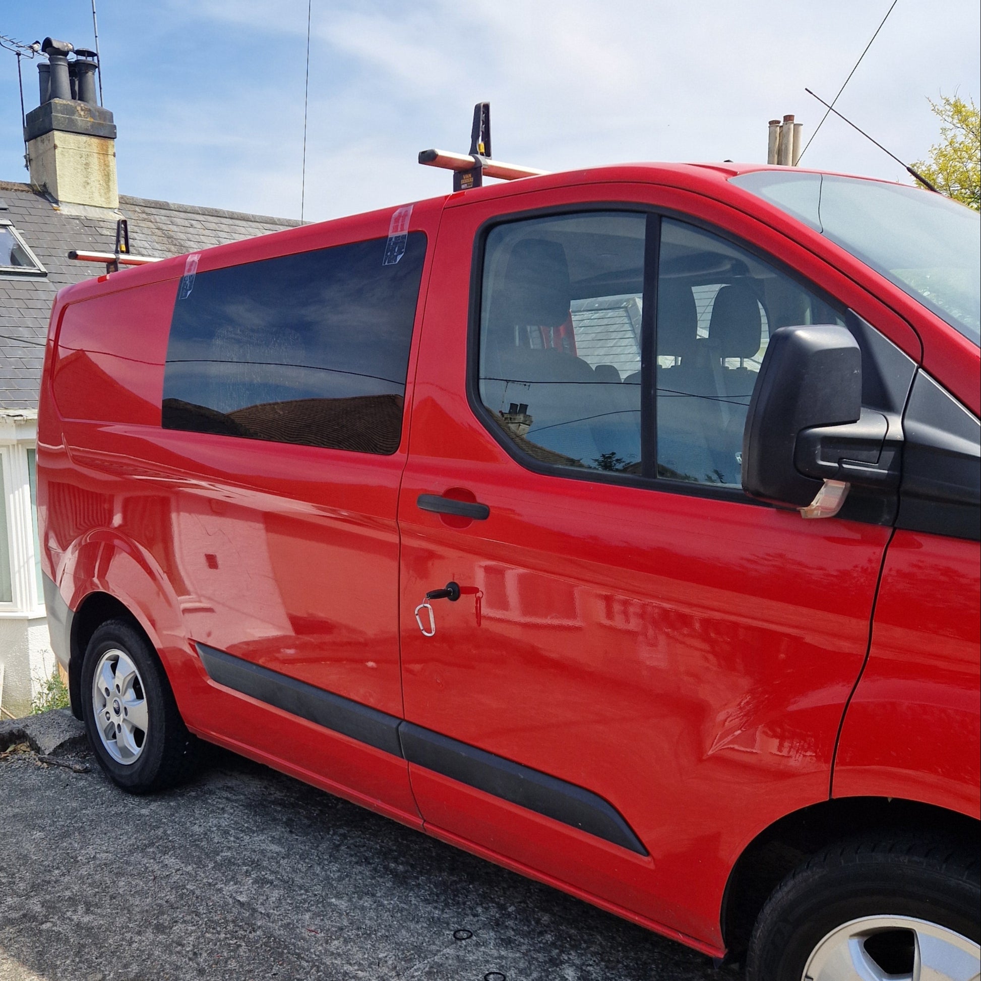 Transit custom fixed bonded window