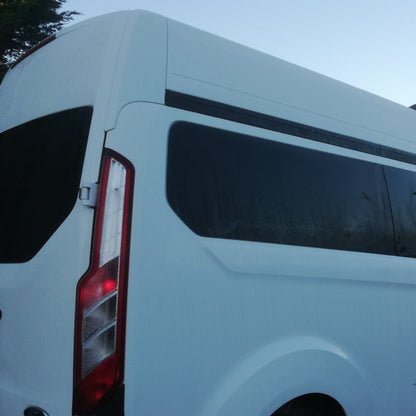 Transit custom rear quarter window, privacy tint, available for SWB and LWB as well as 100% blackout windows