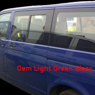 VW T5 clear green glass left sliding window