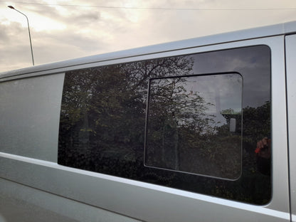 VW T5 T6 Offside Sliding Window, traditional recessed range